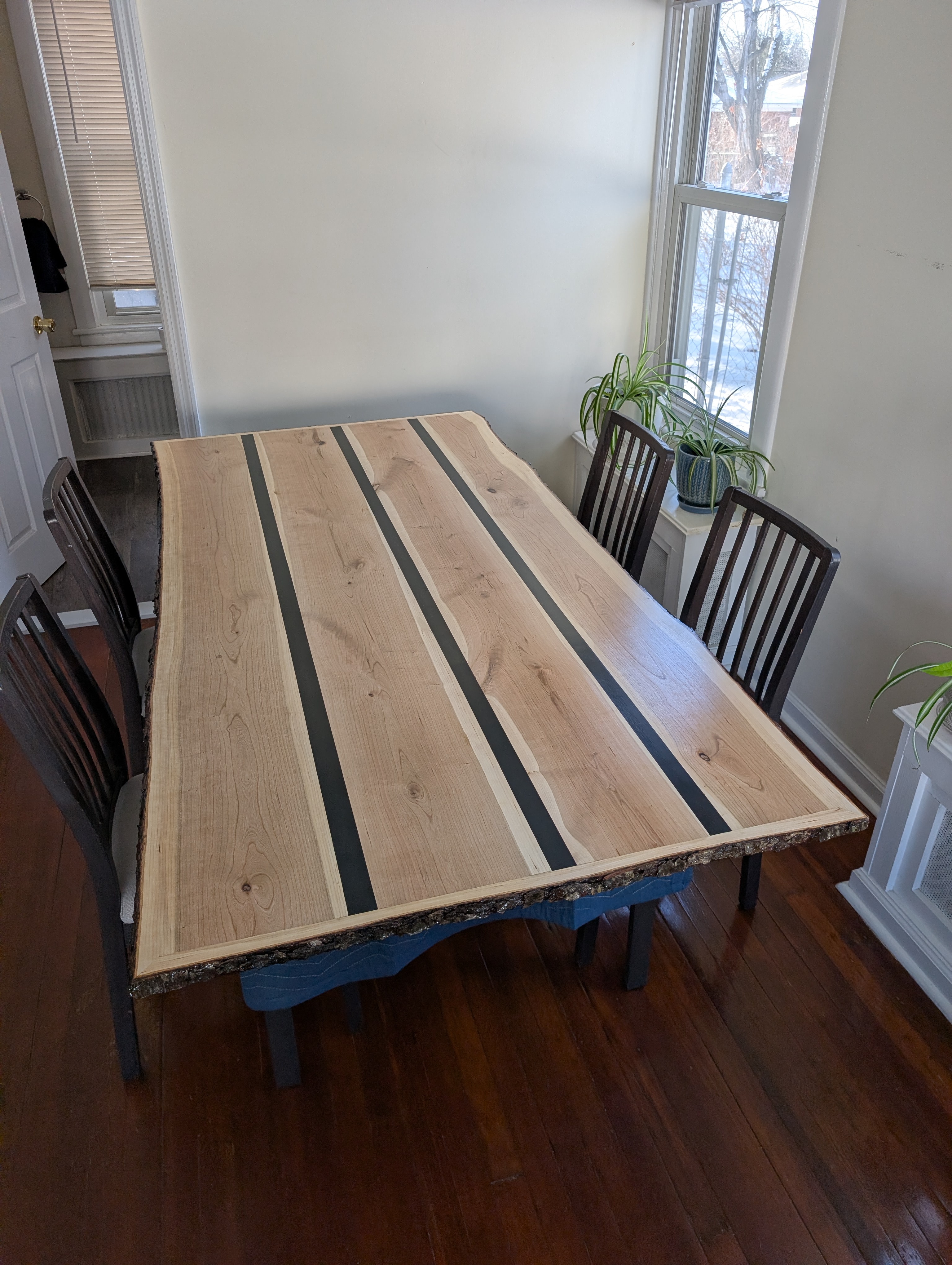 Custom epoxy river table photo 1